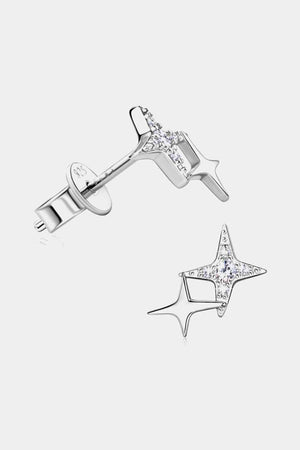 Moissanite 925 Sterling Silver Star Shape Earrings - Sydney So Sweet