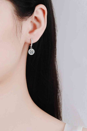 Moissanite Round-Shaped Drop Earrings - Sydney So Sweet
