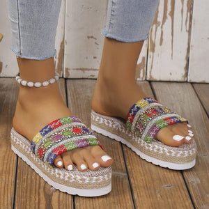 Open Toe Platform Sandals - Sydney So Sweet