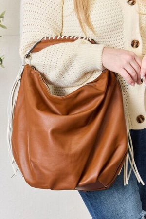 Fringe Detail Contrast Handbag - Sydney So Sweet