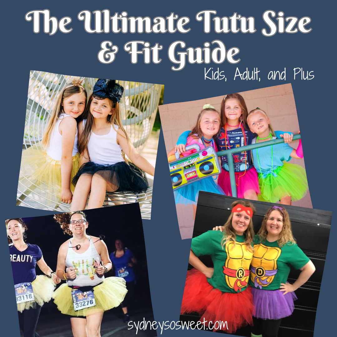Tutu Size & Fit Guide Kids, Adult & Plus Size Chart Sydney So Sweet