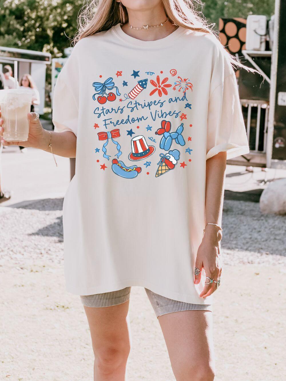 USA Graphic Tees for Women – Trendy Patriotic Tops for 4th of July & Summer
