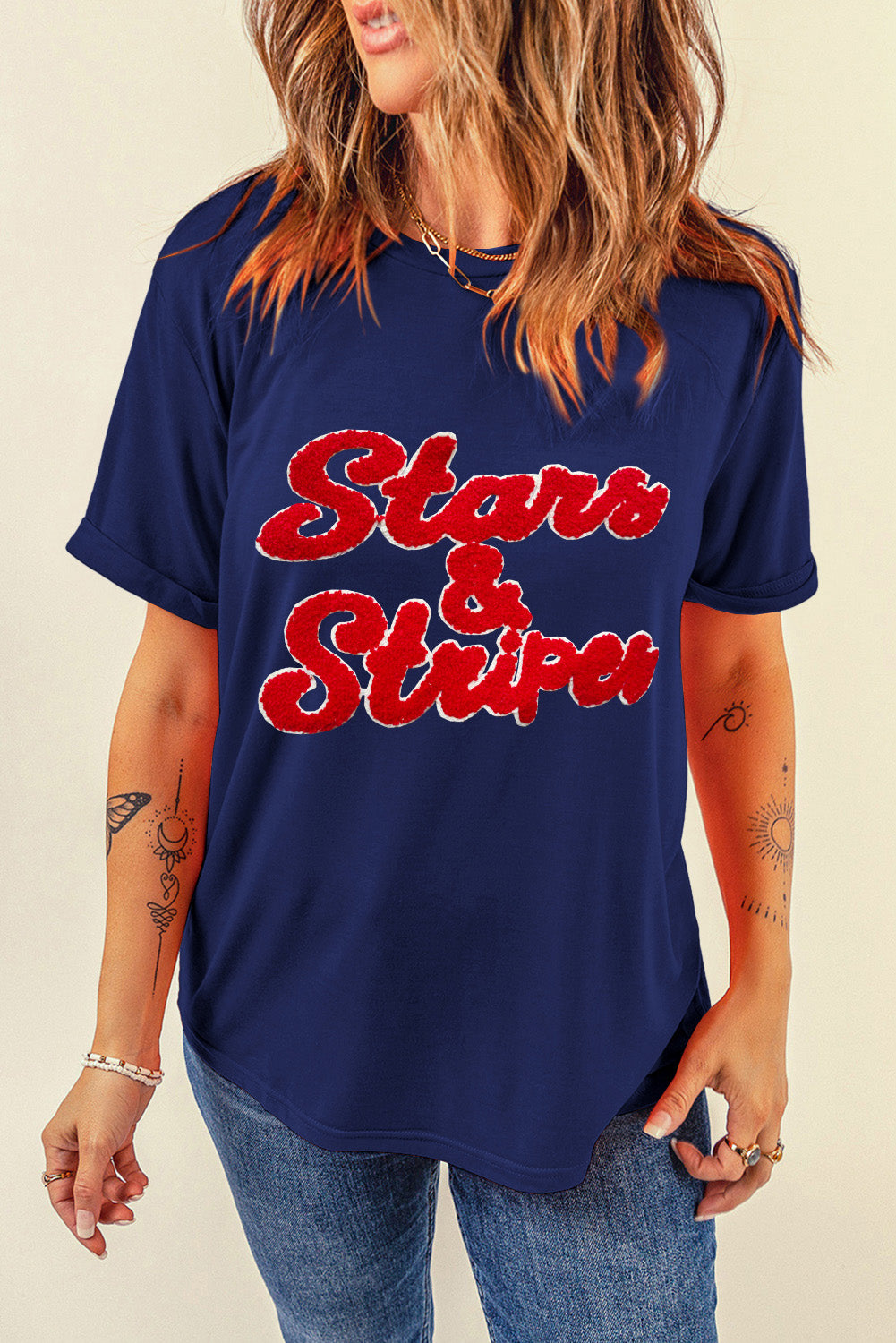 Stars & Stripes Women's Short Sleeve Graphic T-Shirt