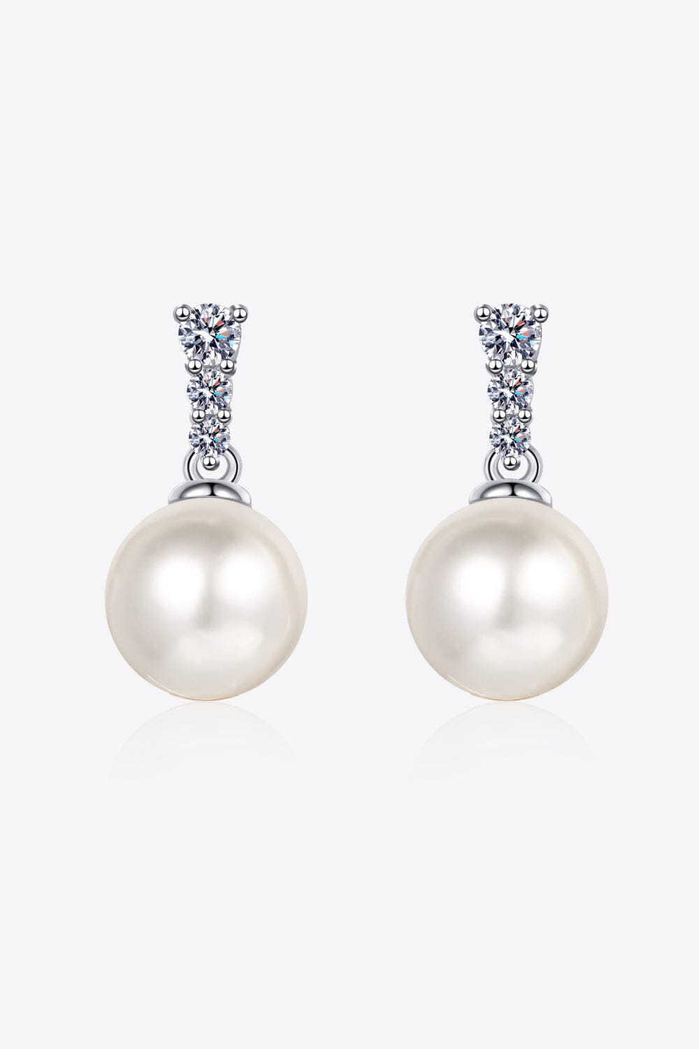 Moissanite Pearl Drop Earrings - Sydney So Sweet