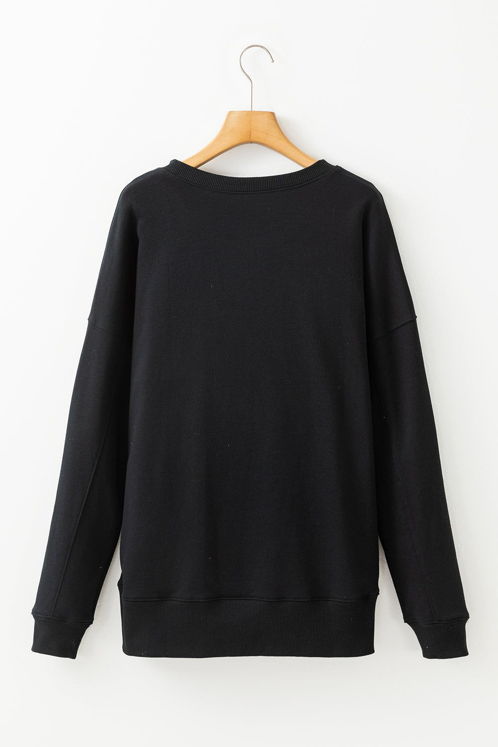 Solid Color Round Neck Long Sleeve Sweatshirt - Sydney So Sweet