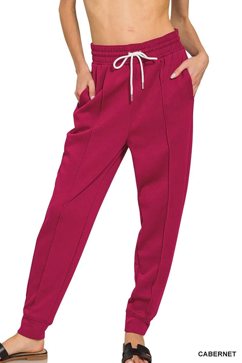 Zenana Drawstring Scuba Sweatpants with Pockets - Sydney So Sweet