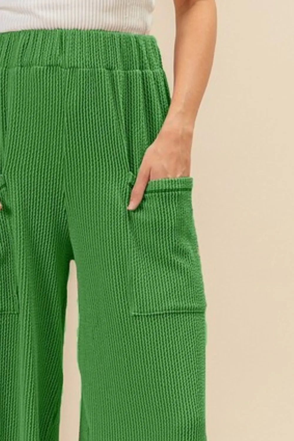 BiBi 2tone Cord Rib Waist Band Side Pocket Pants - Sydney So Sweet