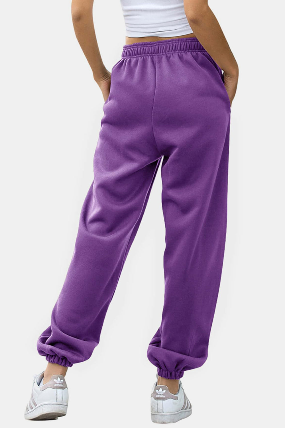 Elastic Waist Joggers with Pockets - Sydney So Sweet