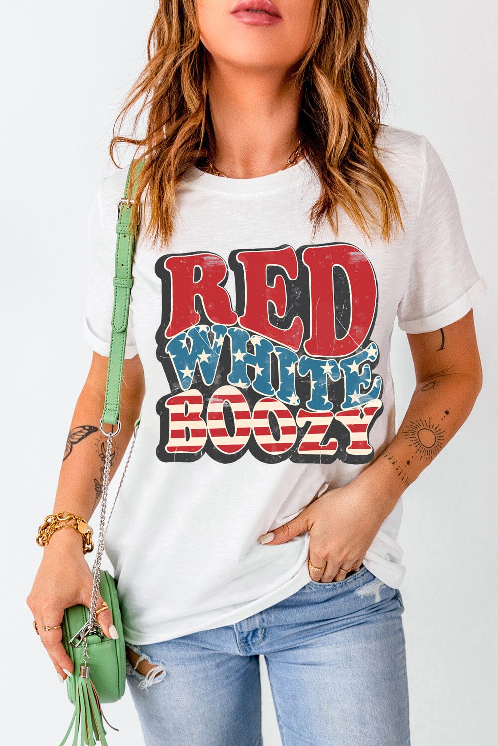 Red White &amp; Boozy Women&#39;s Graphic Short Sleeve T-Shirt - Sydney So Sweet