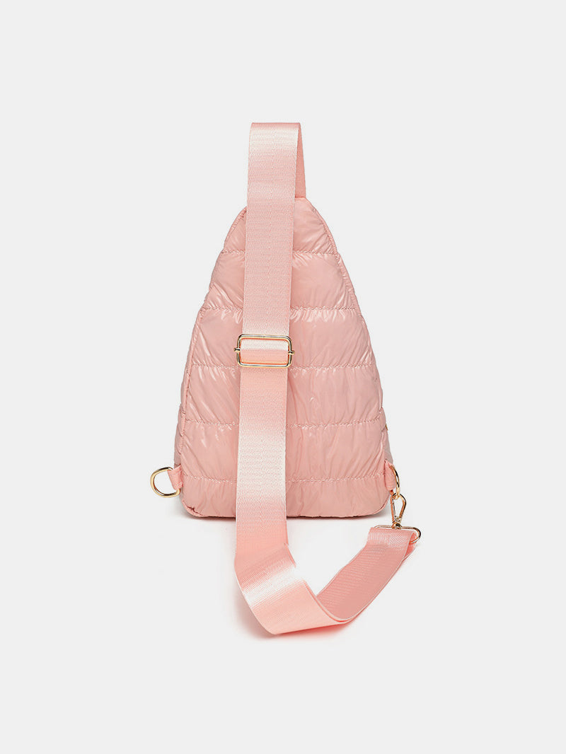 Quilted Adjustable Strap Puffy Sling Bag - Sydney So Sweet