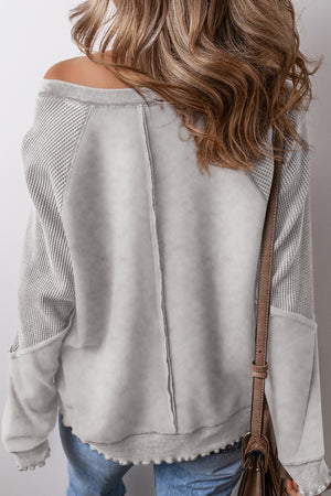 Exposed Seam Long Sleeve Sweatshirt - Sydney So Sweet