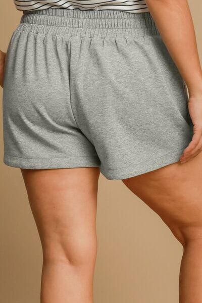 Umgee Full Size Drawstring Sweatshorts with Pockets Plus Size - Sydney So Sweet