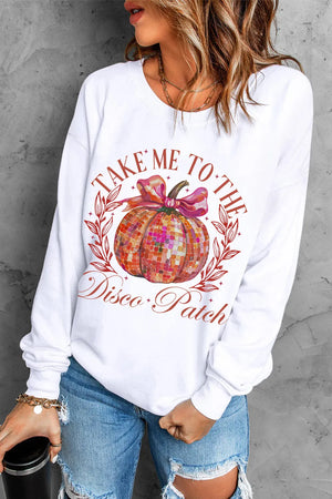 Take Me to the Disco Patch Women's Graphic Long Sleeve Sweatshirt - Sydney So Sweet