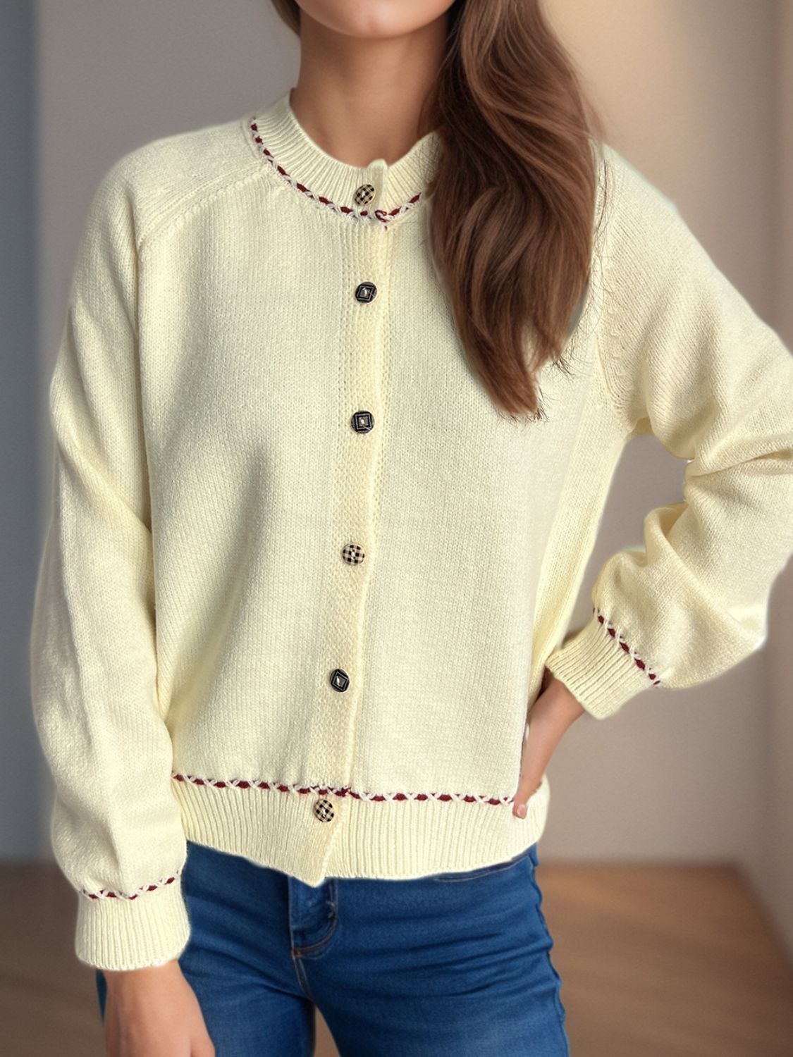 Button Down Long Sleeve Cardigan - Sydney So Sweet