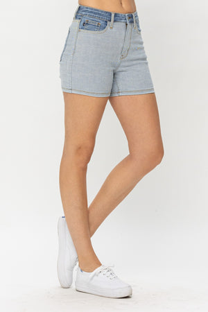 Judy Blue Full Size Color Block Denim Shorts - Sydney So Sweet
