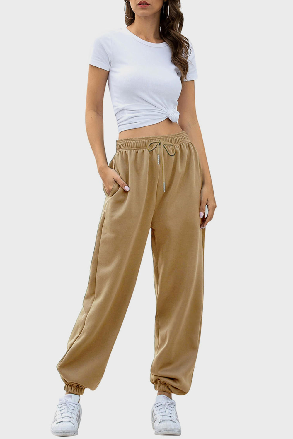 Elastic Waist Joggers with Pockets - Sydney So Sweet