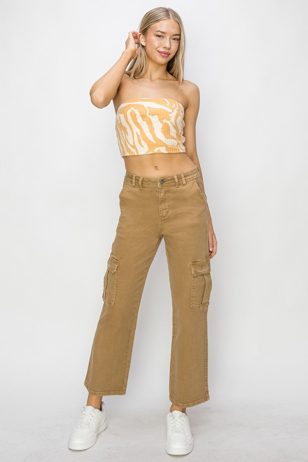 Risen Full Size High Rise Cargo Jeans - Sydney So Sweet