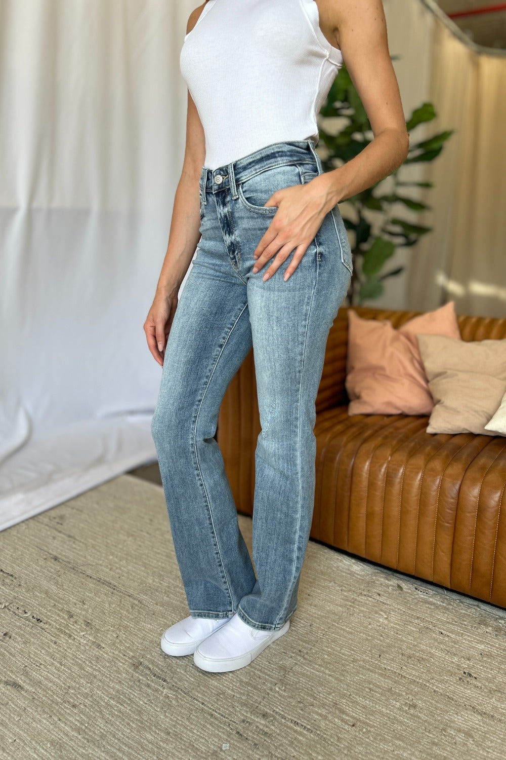 Judy Blue Full Size Medium Rise Bootcut Jeans - Sydney So Sweet