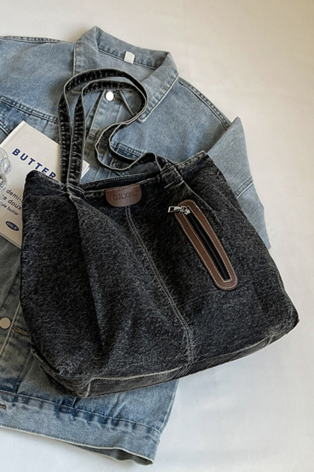 Medium Denim Tote Bag - Sydney So Sweet