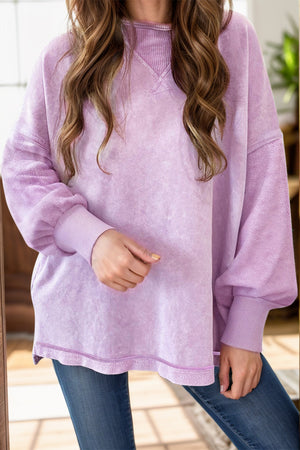 Round Neck Dropped Shoulder Sweatshirt - Sydney So Sweet