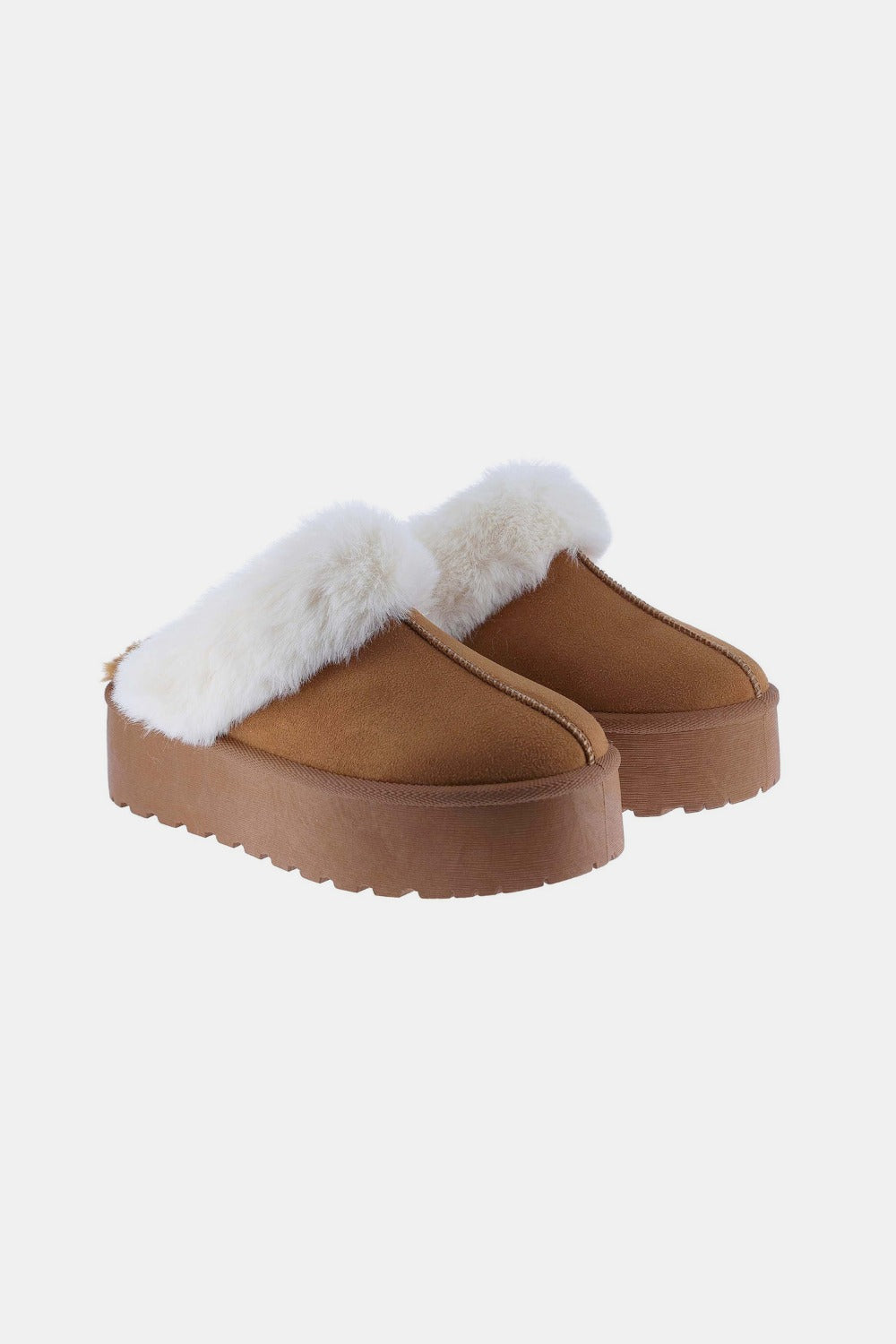 Weeboo Thick Bottom Fur Trim Snow Slippers - Sydney So Sweet