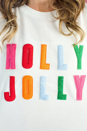 HOLLY JOLLY Round Neck Long Sleeve Top - Sydney So Sweet