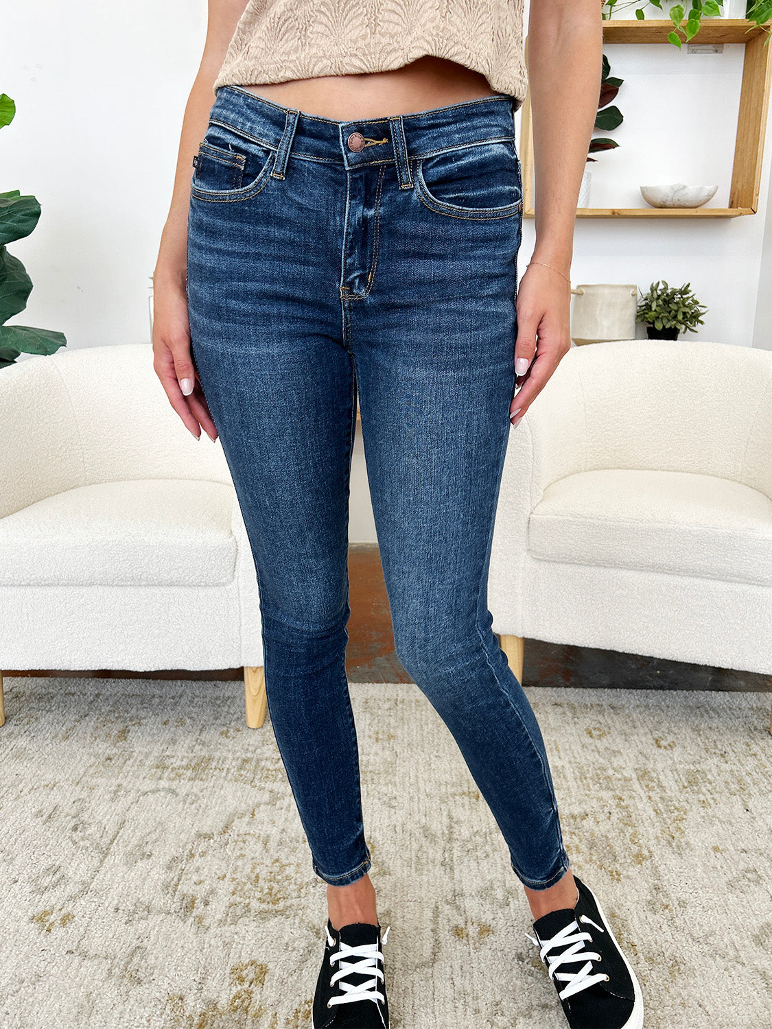 Judy Blue Full Size Classic Handsand Skinny Jeans - Sydney So Sweet