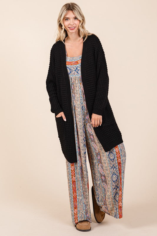 Mittoshop Open Front Long Sleeve Longline Cardigan - Sydney So Sweet