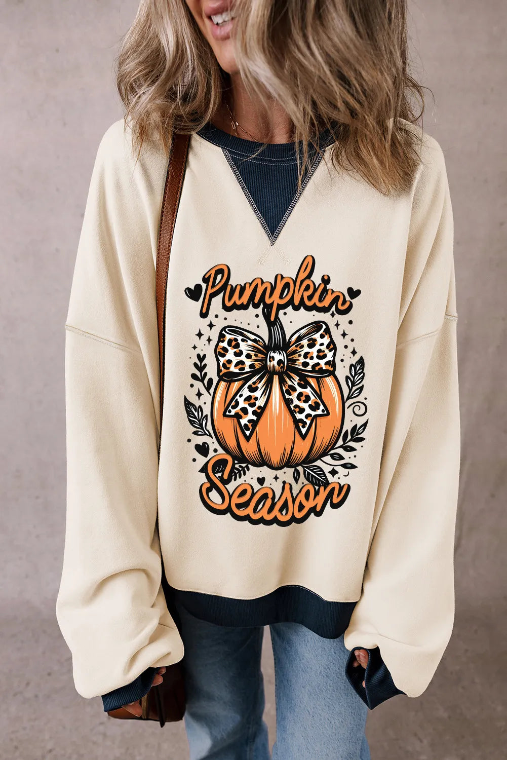 Pumpkin Graphic Long Sleeve Sweatshirt - Sydney So Sweet