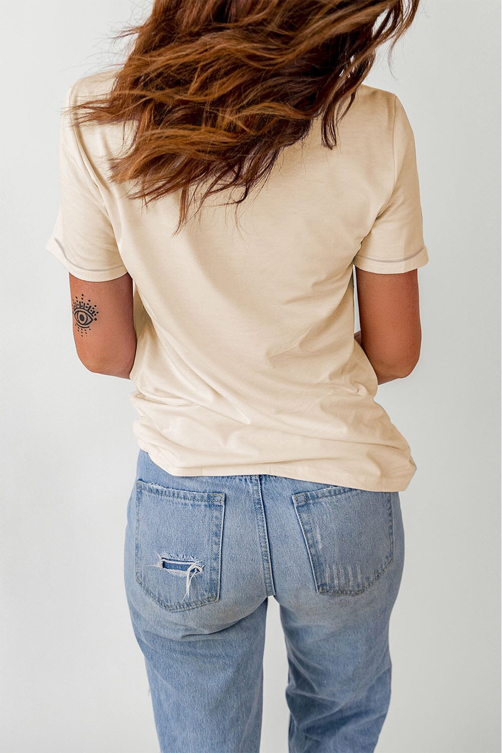 Corn Letter Graphic Cuffed Tee - Sydney So Sweet