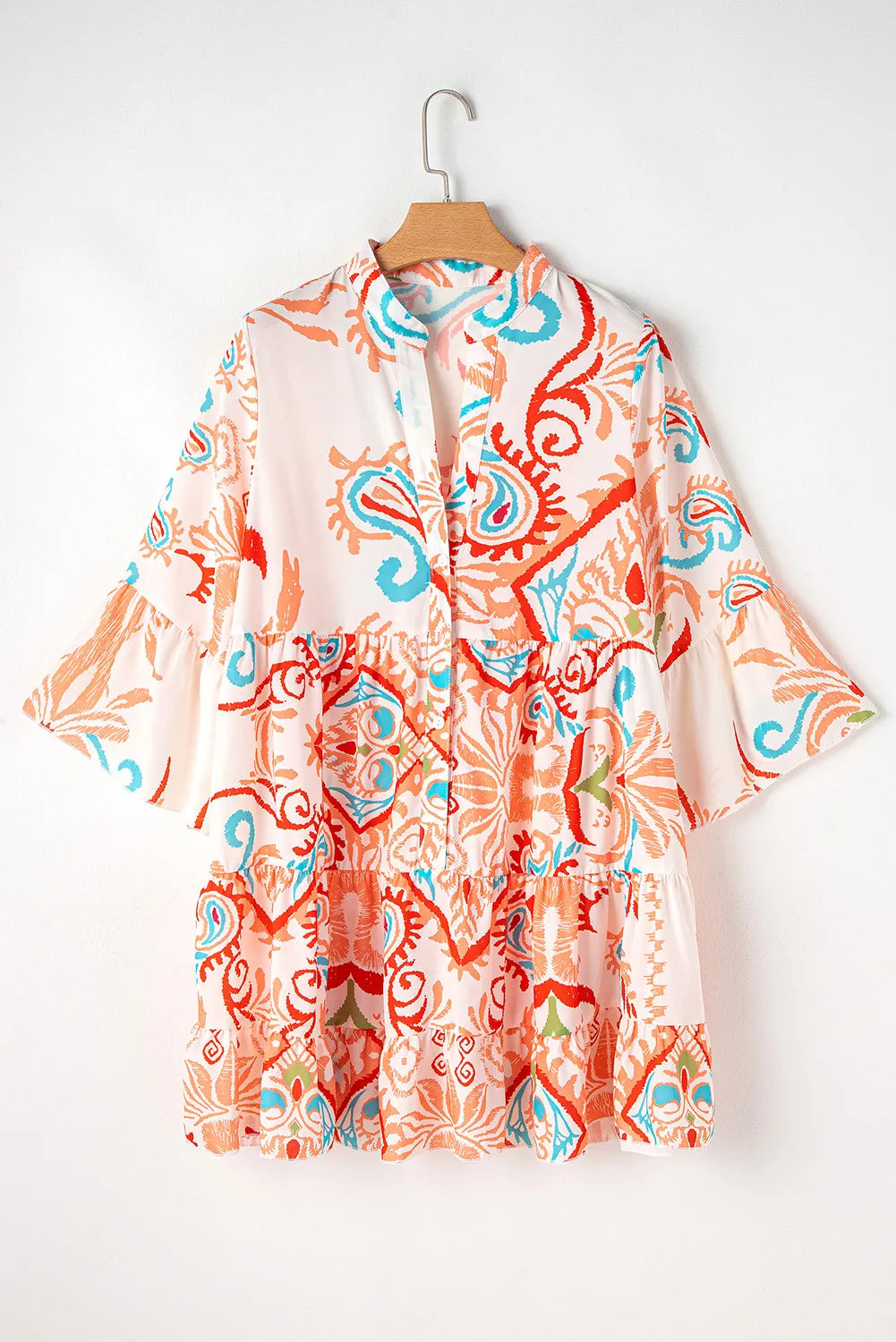 Printed Button Up Mini Dress - Sydney So Sweet