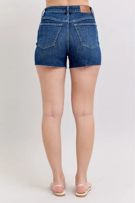 Judy Blue High Waist Criss-Cross Waistband Denim Shorts - Sydney So Sweet