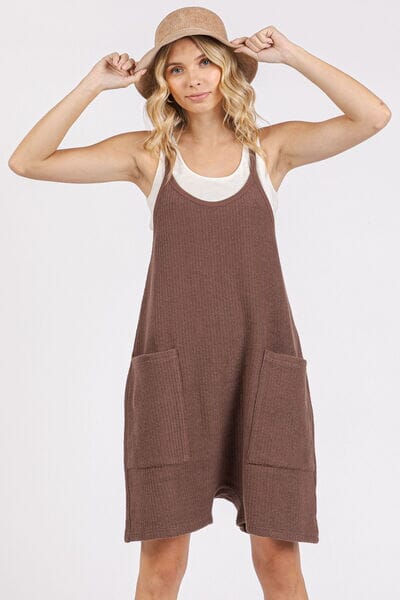 Mittoshop Scoop Neck Spaghetti Strap Overalls with Pockets - Sydney So Sweet