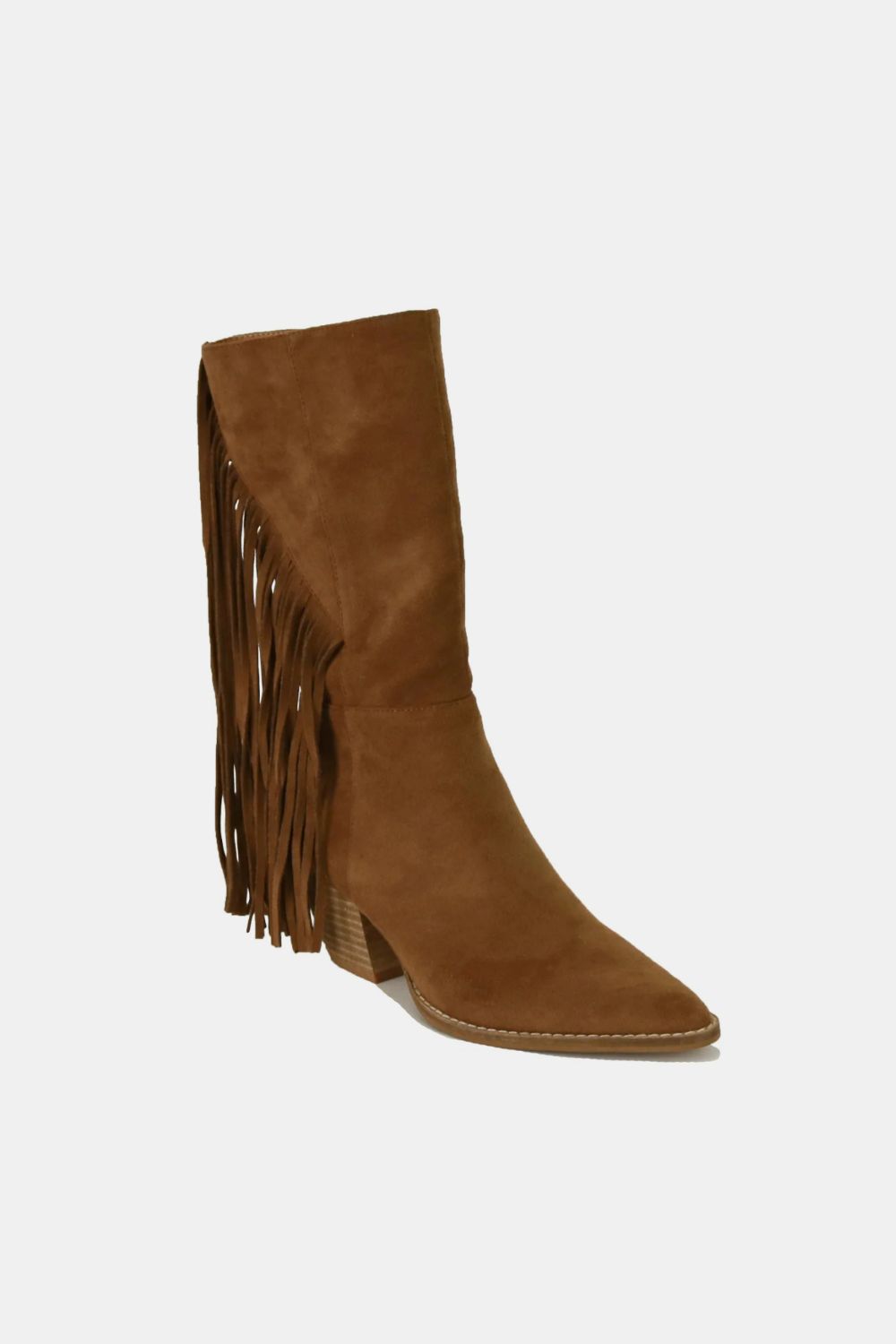 Beast Fashion Suede Fringe Point Toe Boots - Sydney So Sweet