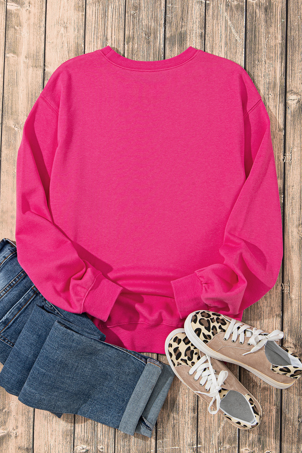 Heart Patch Long Sleeve Sweatshirt - Sydney So Sweet