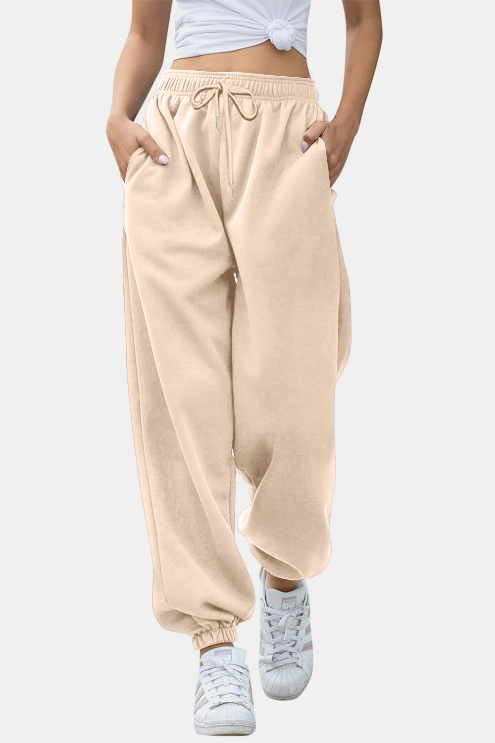 Elastic Waist Joggers with Pockets - Sydney So Sweet