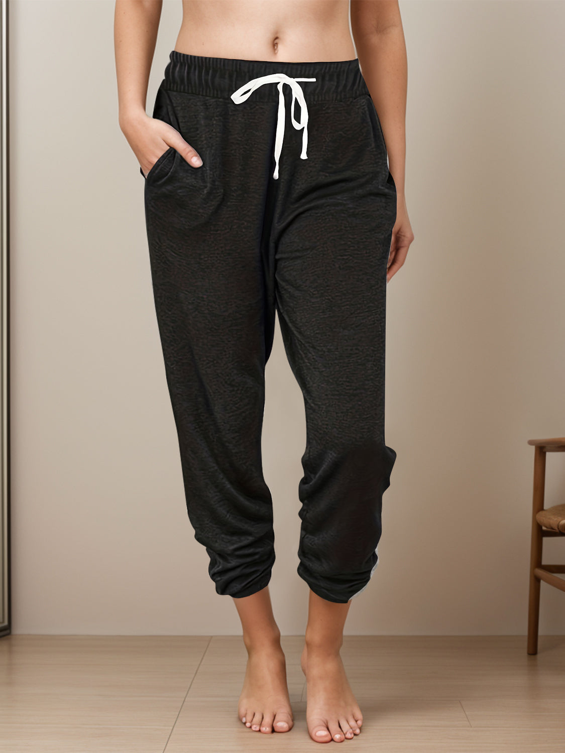 Full Size Drawstring Elastic Waist Joggers with Pockets - Sydney So Sweet