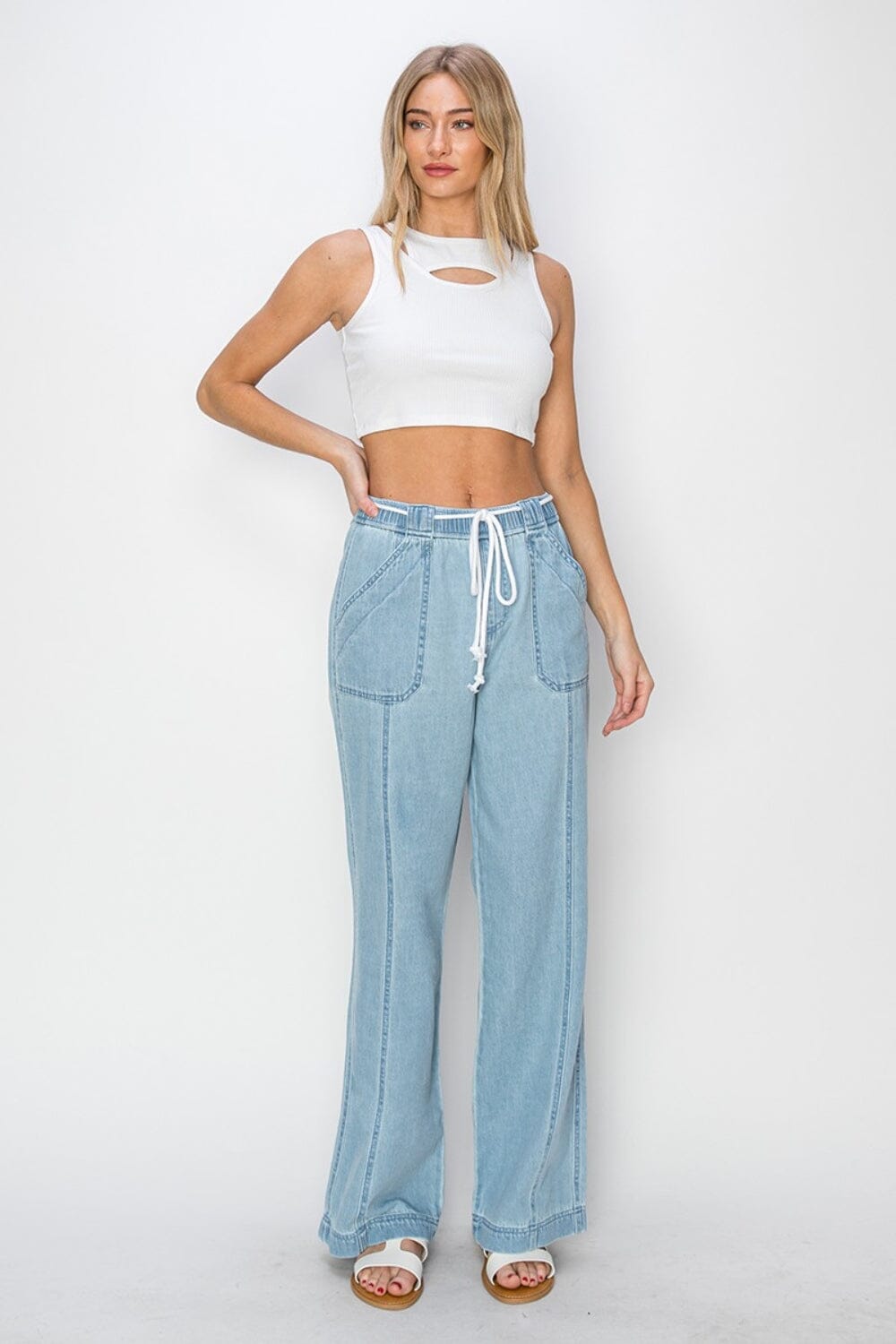 RISEN High Rise Straight Jeans - Sydney So Sweet