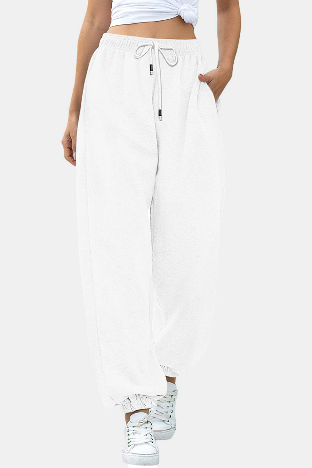 Elastic Waist Joggers with Pockets - Sydney So Sweet