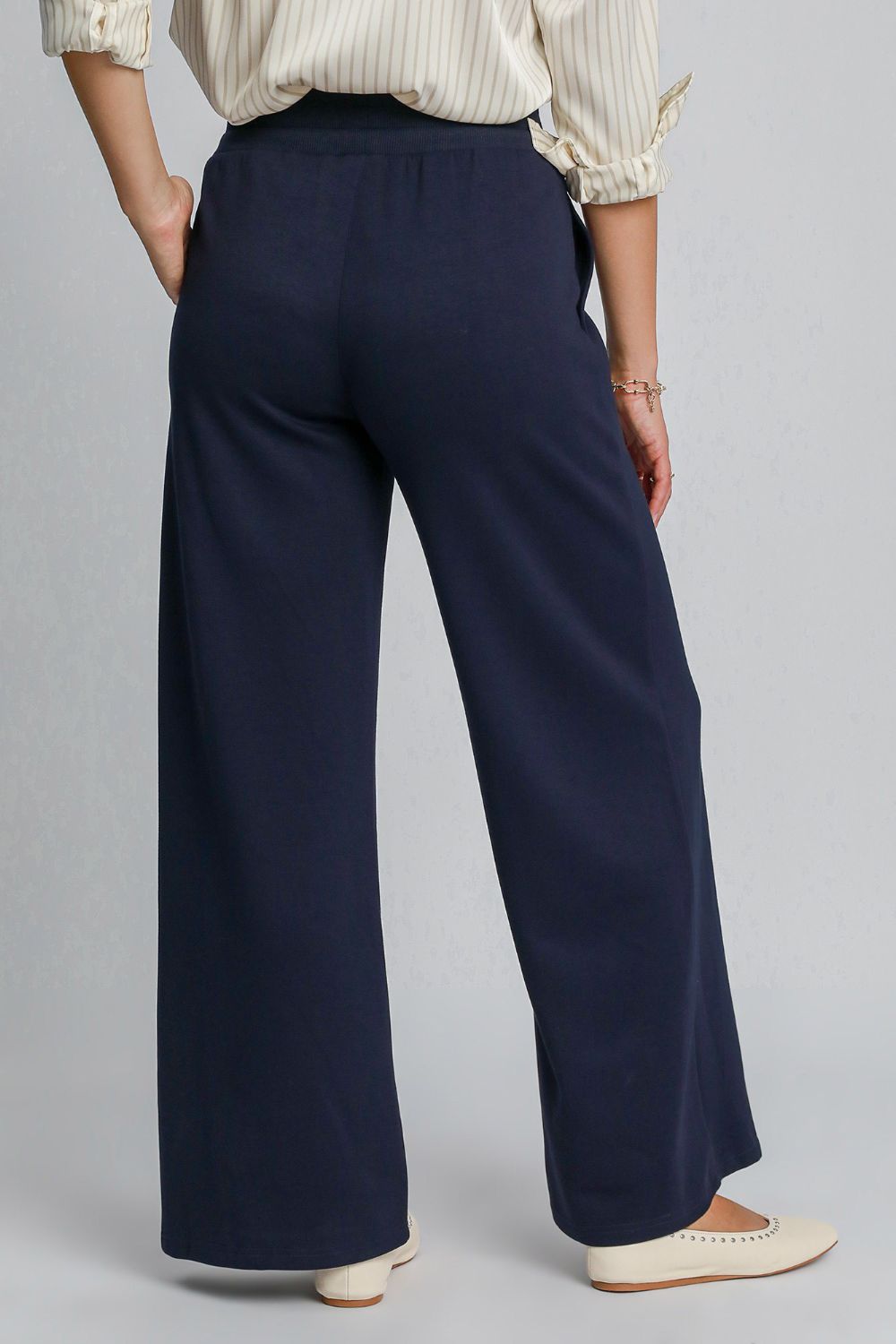 Umgee Drawstring Wide Leg Pants with Pockets - Sydney So Sweet