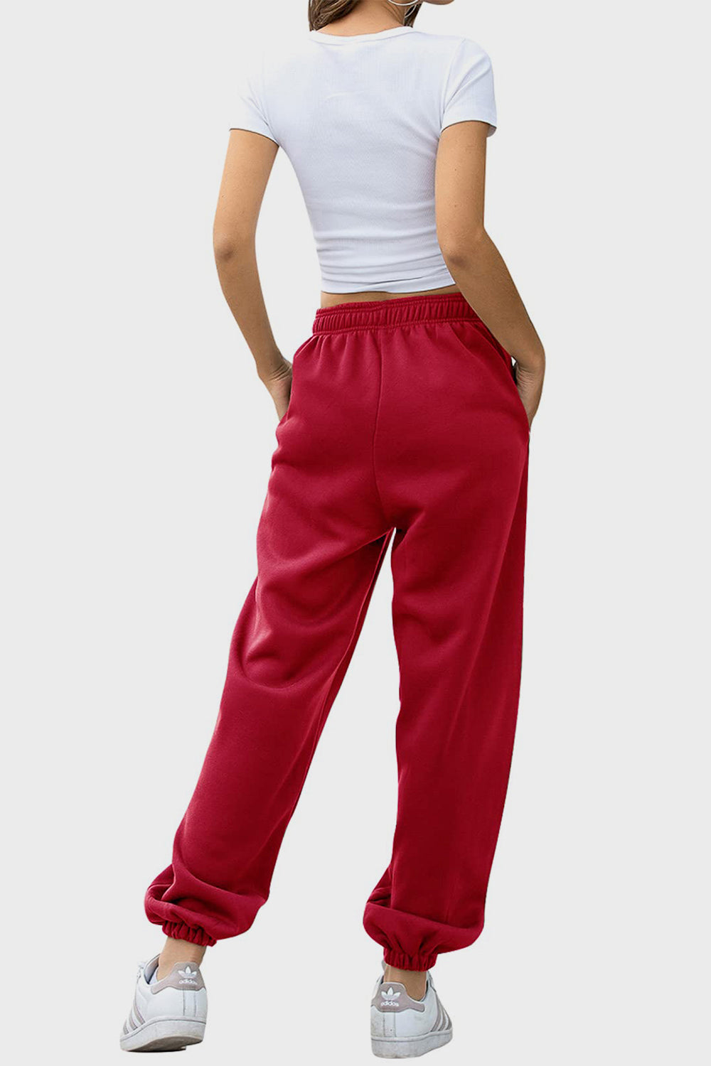 Elastic Waist Joggers with Pockets - Sydney So Sweet