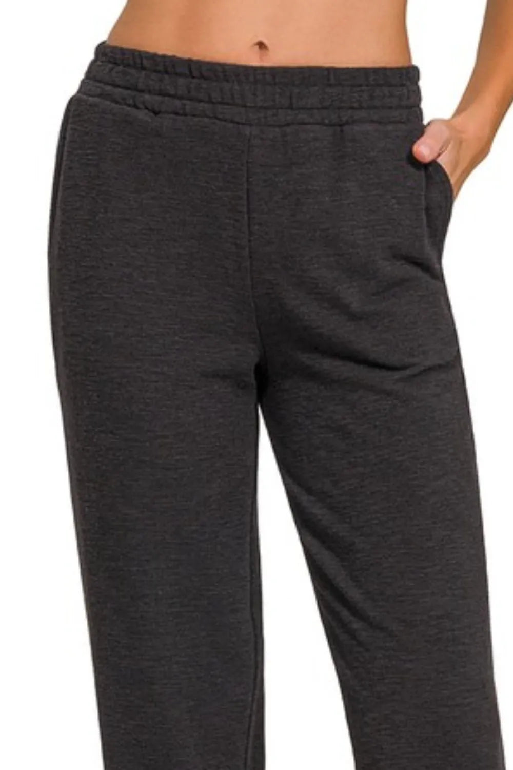 Zenana Cotton Slub Jogger Pants - Sydney So Sweet