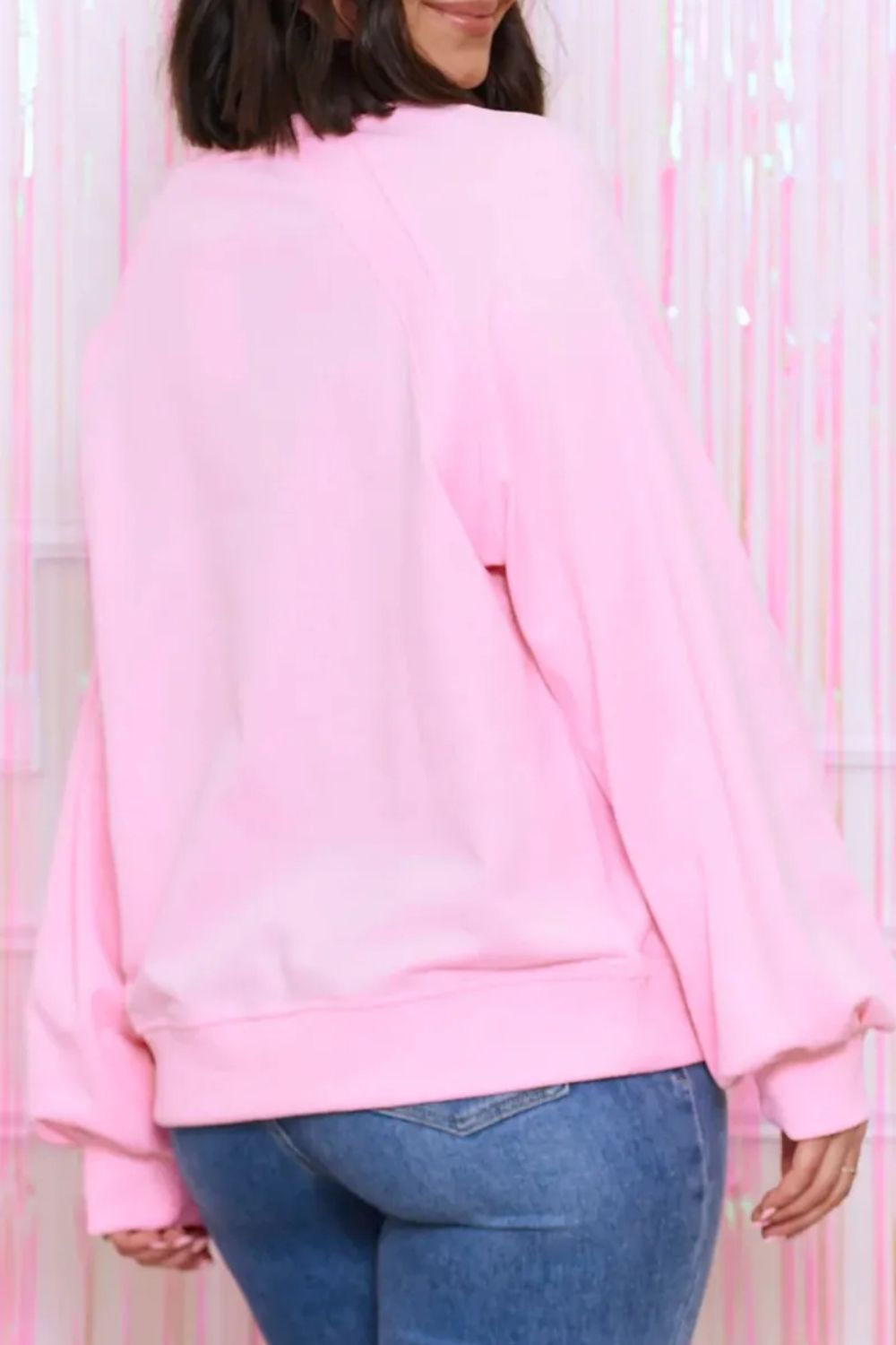 Hugs & Kisses Round Neck Long Sleeve Sweatshirt - Sydney So Sweet