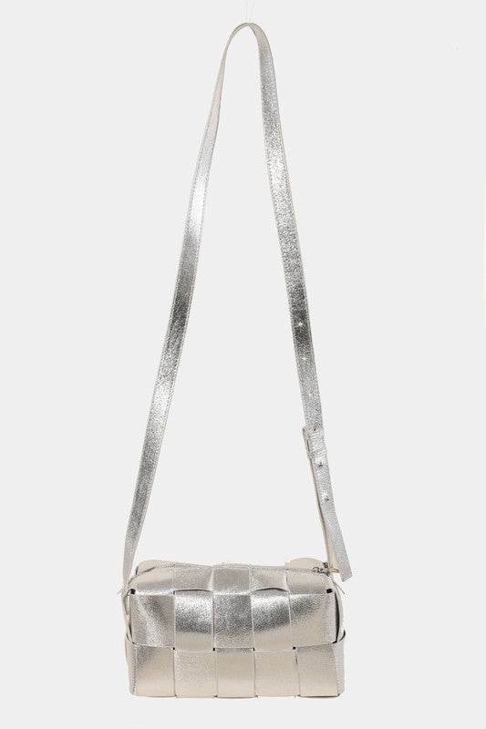 Fame Woven Crossbody Bag with Adjustable Strap - Sydney So Sweet