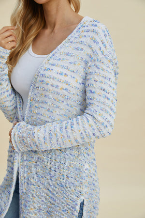 Double Take Full Size Open Front Longline Cardigan - Sydney So Sweet