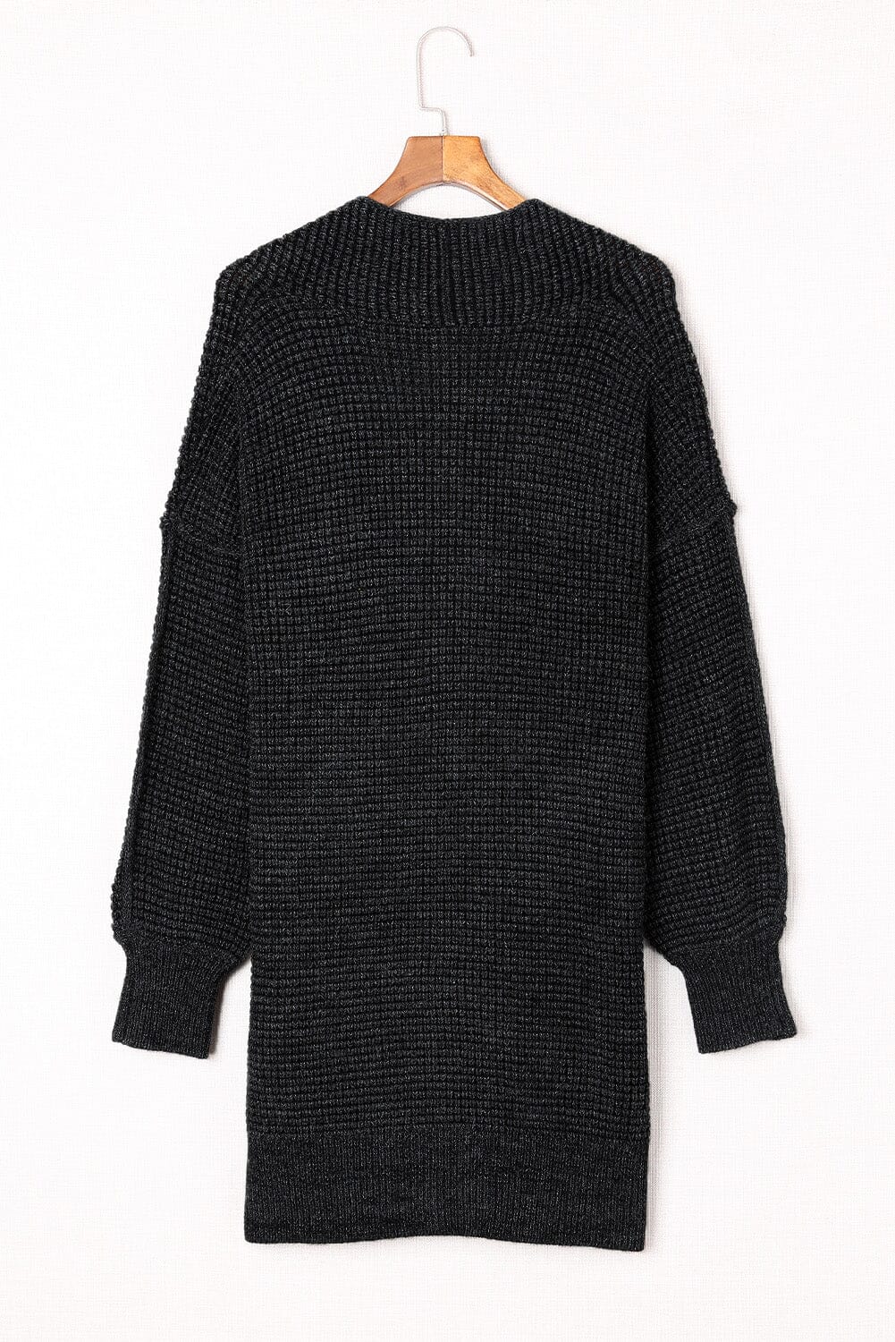 Woven Right Heathered Open Front Longline Cardigan - Sydney So Sweet