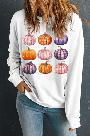 Pumpkin Graphic Long Sleeve Sweatshirt - Sydney So Sweet