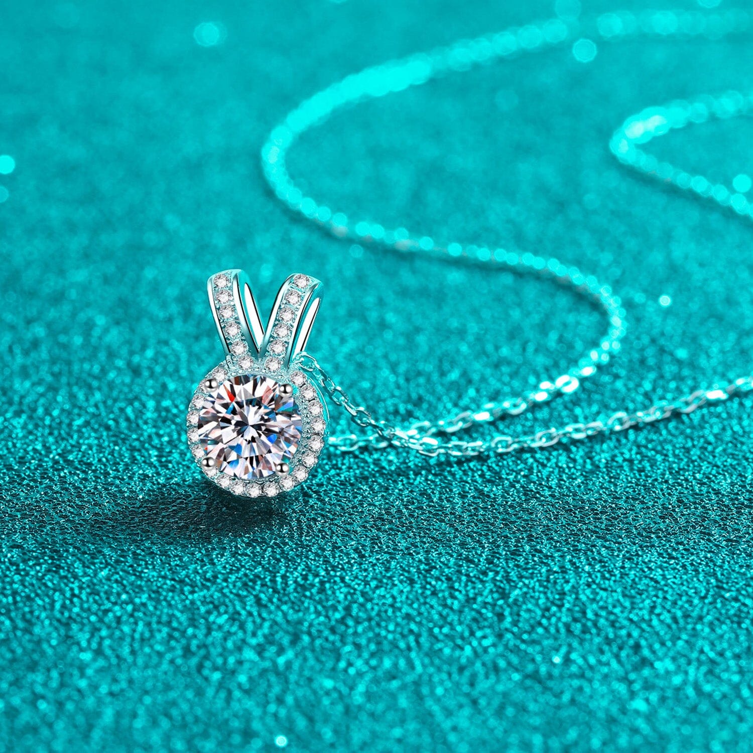 1 Carat Moissanite Rabbit Ears Shape Pendant Necklace - Sydney So Sweet