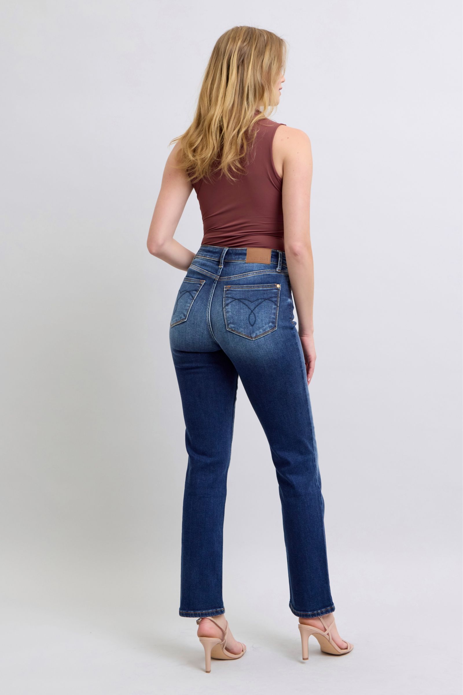 Judy Blue Full Size Washed Straight Leg Jeans with Pockets - Sydney So Sweet