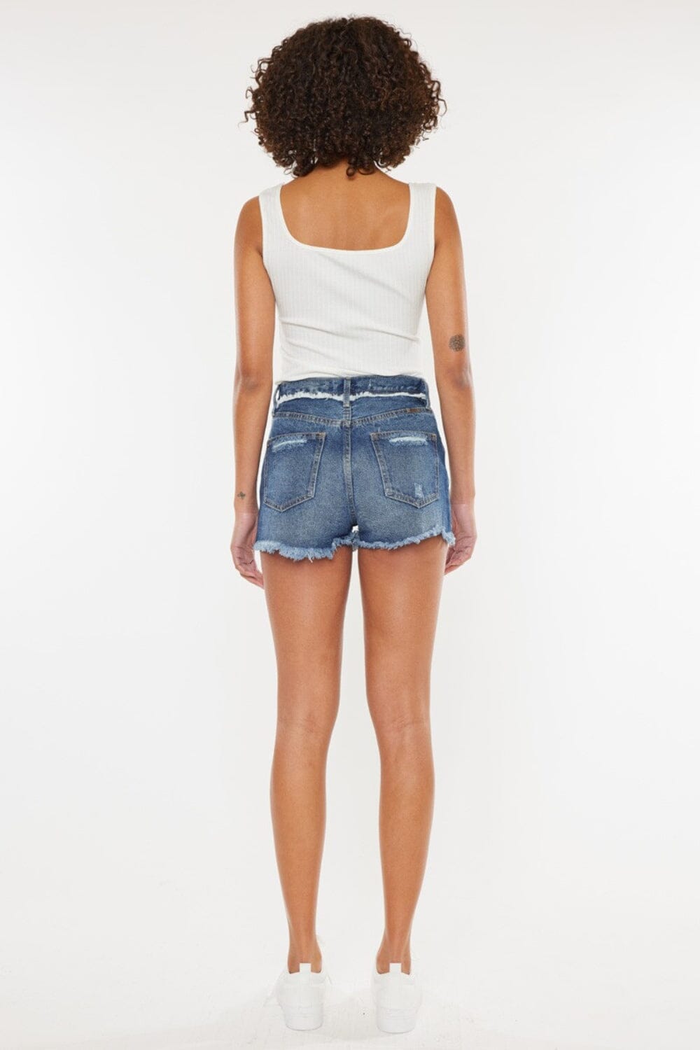 Kancan Distressed Button Fly Denim Shorts - Sydney So Sweet